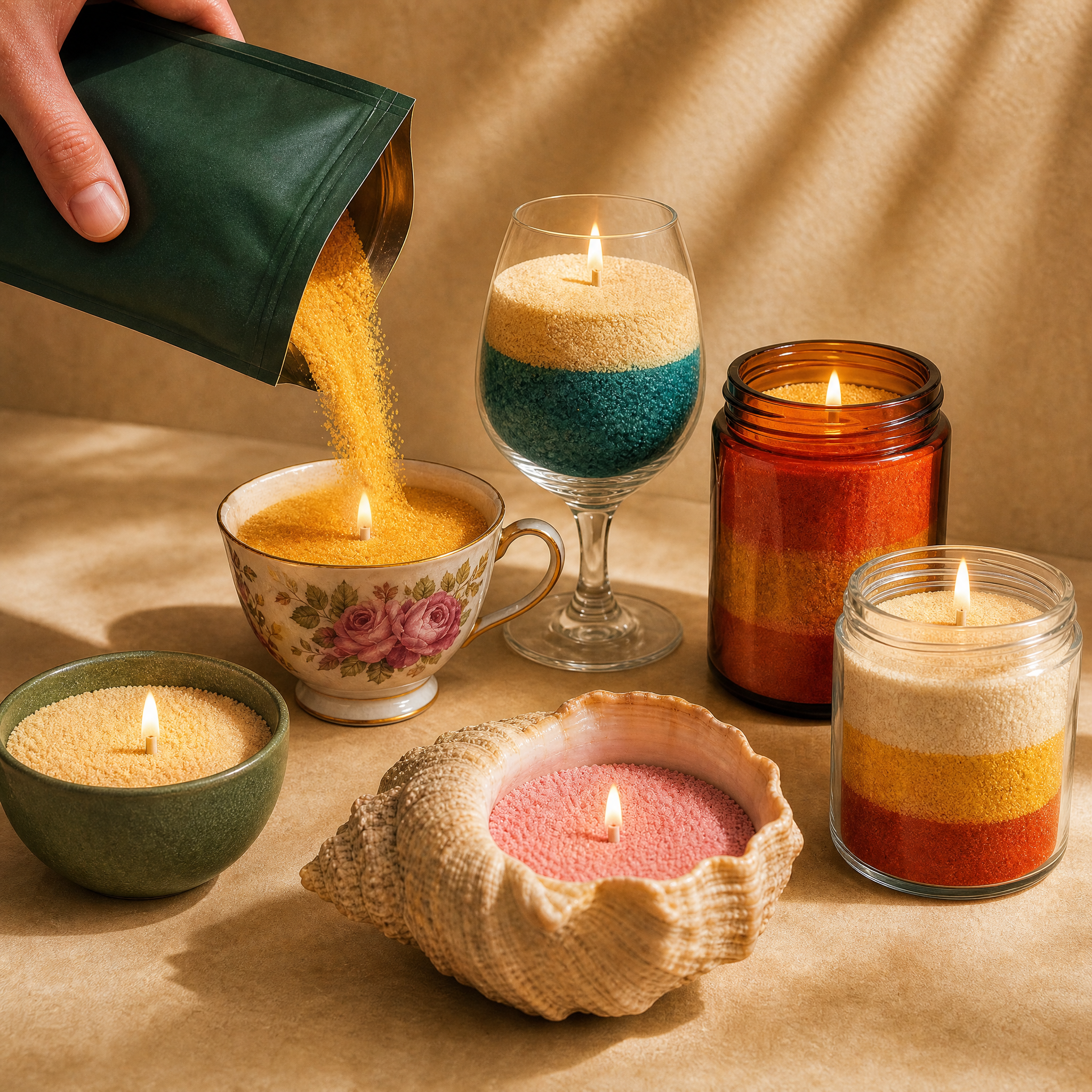 Gloozy powder candle